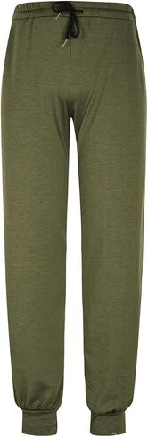 Men's Jogger Sweatpants Stretchy Drawstring Elastic Waist Pants Athletic Workout Gym Lounge Trousers with Pocket in Saudi Arabia