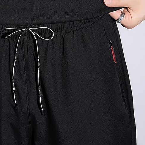 Men's Winter Warm Fleece Lined Sweatpants with Zipper Pockets, Elastic Waist Thermal Jogger Pants for Outdoor Casual in Saudi Arabia