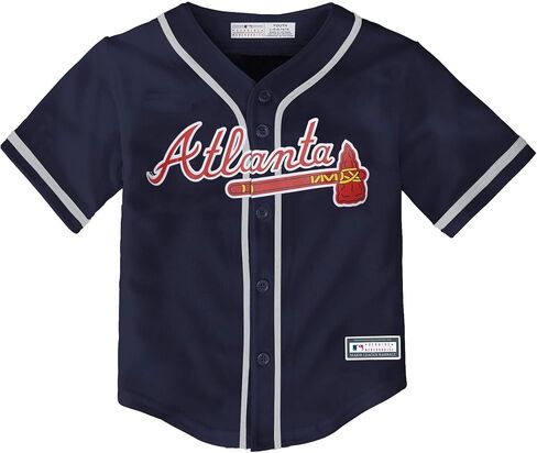Atlanta Braves MLB Baby Infants 12-24 Months Navy Alternate Official Team Jersey in Saudi Arabia