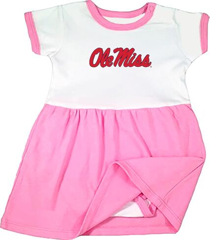Mississippi Ole Miss Rebels Baby Bodysuit Onesie Dress - Pink in Saudi Arabia