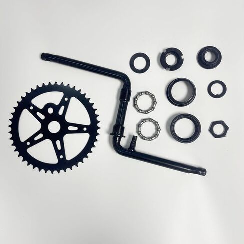XYAUTO 2" Cup Bike Bottom Pedal Crank Kit 44T Sprocket 165mm Crank Arm, One-Piece Bicycle Crank Kit for Road Bicycle in Saudi Arabia