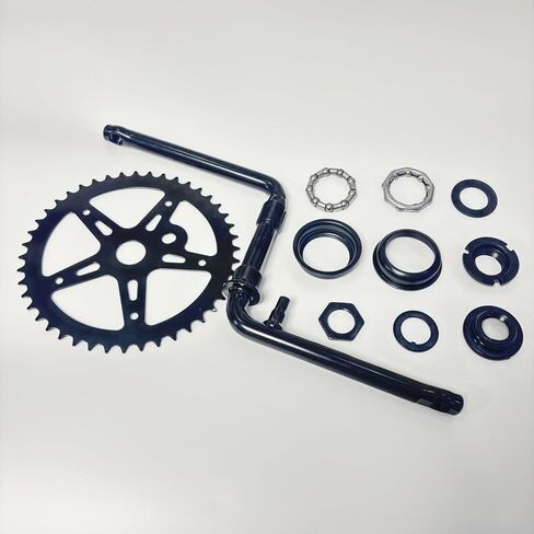 XYAUTO 2" Cup Bike Bottom Pedal Crank Kit 44T Sprocket 165mm Crank Arm, One-Piece Bicycle Crank Kit for Road Bicycle in Saudi Arabia