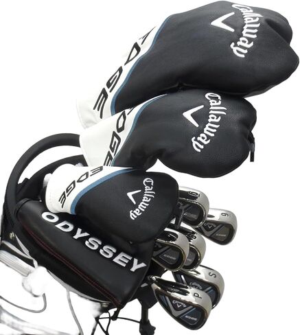 مجموعة جولف Callaway للرجال ذات اليد اليسرى، سائق الأندية الكاملة المرنة العادية، خشب الممر، هجين، مكاوي، مضرب، حقيبة حامل LH in Saudi Arabia