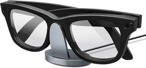 قاعدة شحن وكابل شحن متوافق مع نظارات Oakley Meta HSTN Ray-Ban Meta الذكية Wayfarer Skyler Headliner، سبائك الزنك in Saudi Arabia