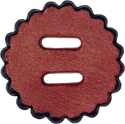 HILASON 06 Pack Slotted Scalloped Leather Rosette Concho Saddle Mahogany 2" in Saudi Arabia