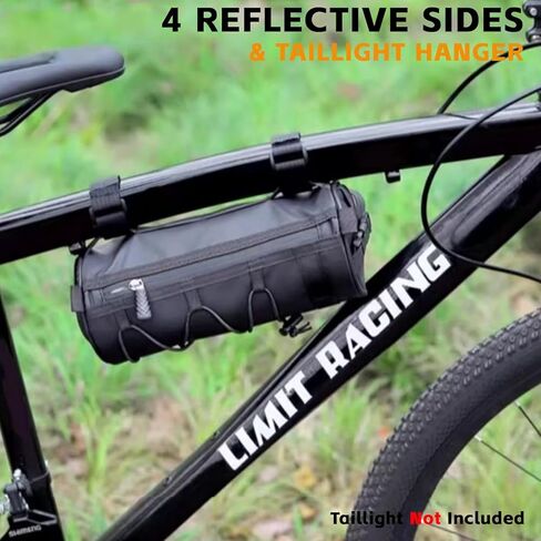 Waterproof Bicycle Handlebar Bag, 2.5L Front Frame Pouch with Zipper, Shoulder Strap, Bike Accessories in Kuwait