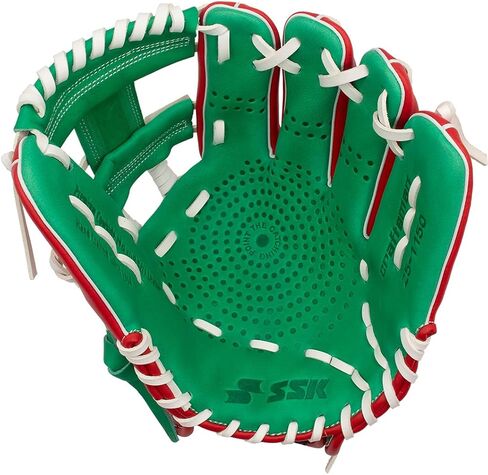 SSK Z5 Craftsman Infield Baseball Glove – 11.25" - 11.5" - 11.75" - 12" – Right & Left Hand Throw (Red/KellyGreen/White, 11.5" - Right Hand Throw) in Saudi Arabia