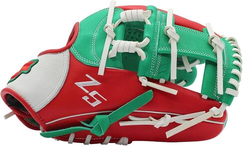 SSK Z5 Craftsman Infield Baseball Glove – 11.25" - 11.5" - 11.75" - 12" – Right & Left Hand Throw (Red/KellyGreen/White, 11.5" - Right Hand Throw) in Saudi Arabia