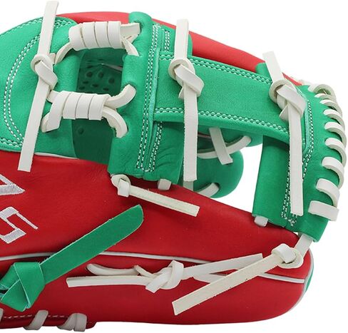 SSK Z5 Craftsman Infield Baseball Glove – 11.25" - 11.5" - 11.75" - 12" – Right & Left Hand Throw (Red/KellyGreen/White, 11.5" - Right Hand Throw) in Saudi Arabia