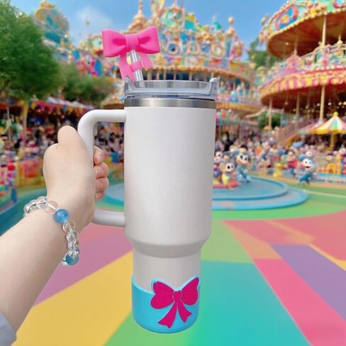 غطاء حماية من السيليكون على شكل فيونكة 7.5 سم لستانلي 12-40 أونصة، غطاء للزجاجة مضاد للانزلاق in Kuwait