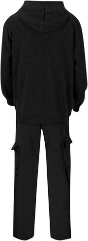 Sweatsuits للرجال 2 قطعة الرجال الركض طقم رياضي هوديي عادية رياضية سستة البدلة مجموعة Sweatpants مجموعات in Kuwait
