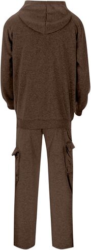 Sweatsuits للرجال 2 قطعة الرجال الركض طقم رياضي هوديي عادية رياضية سستة البدلة مجموعة Sweatpants مجموعات in Kuwait