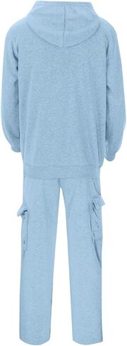 Sweatsuits للرجال 2 قطعة الرجال الركض طقم رياضي هوديي عادية رياضية سستة البدلة مجموعة Sweatpants مجموعات in Saudi Arabia