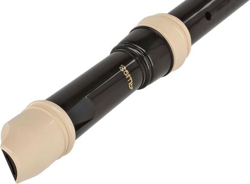 Aulos F-Alto Recorder Elite Mod.309A baroque pocket, Cleaner/Wiper, fat-box and fingering chart, brown/ivory colored (700064) in Saudi Arabia