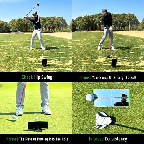 Golf Putter Training Mirror，Golf Swing Training Mirror，Improve Putting Accuracy ，Professional Design, Portable & Easy to Use，for Beginners & Advanced Players，Improve Aim & Stance in Saudi Arabia