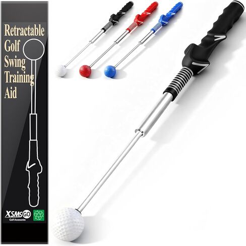 مساعد تدريب أرجوحة الجولف القابل للسحب - مدرب أرجوحة الجولف مع قبضة مريحة وتعليقات مسموعة | مصحح أرجوحة الجولف للإيقاع والتوازن والدقة | أداة ممارسة الجولف الداخلية والخارجية in Kuwait