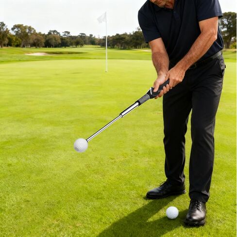 مساعد تدريب أرجوحة الجولف القابل للسحب - مدرب أرجوحة الجولف مع قبضة مريحة وتعليقات مسموعة | مصحح أرجوحة الجولف للإيقاع والتوازن والدقة | أداة ممارسة الجولف الداخلية والخارجية in Kuwait