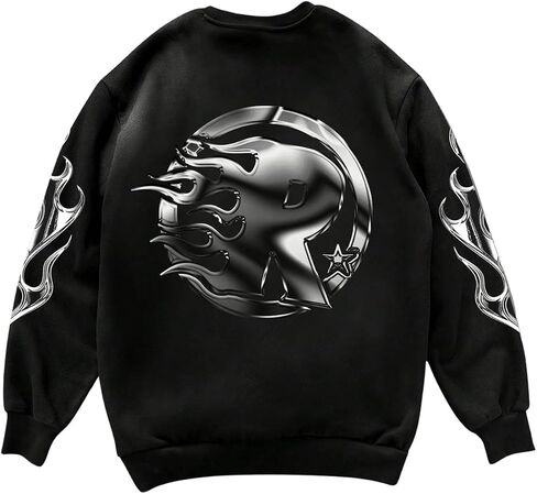 SOLY HUX Men's Graphic Sweatshirt Crewneck Long Sleeve Casual Pullover Tops Streetwear in Saudi Arabia