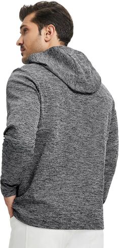 M MAELREG Hoodies for Men Texture Solid Color Sweatshirts Athletic Golf Midlayer Mens Hoodies Pullover Shirt with Pocket in Saudi Arabia