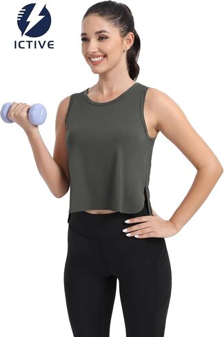 Workout Crop Tops for Women Yoga Tee Cropped Cross Sleeveless Gym Running Tank Mesh Back Muscle Shirts in Saudi Arabia