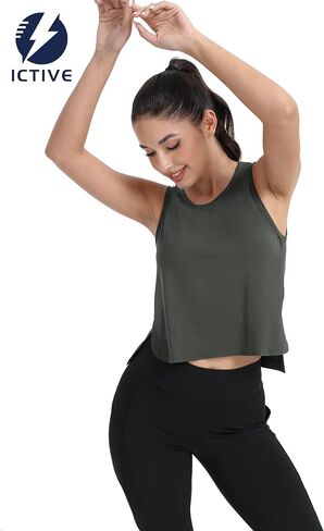 Workout Crop Tops for Women Yoga Tee Cropped Cross Sleeveless Gym Running Tank Mesh Back Muscle Shirts in Saudi Arabia