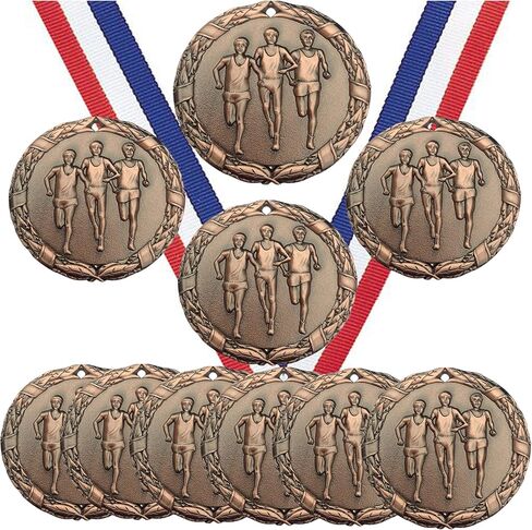 جائزة Express Medals البرونزية للجري عبر الريف، جائزة بطل المشارك مع أشرطة للرقبة - (عبوة من 10 قطع) in Saudi Arabia