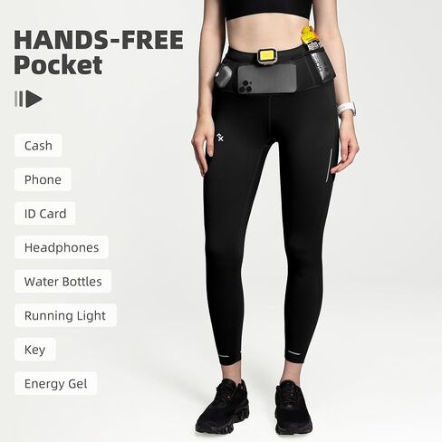 Running Leggings for Women with Pockets High Waisted Compression Workout Leggings Soft Tummy Control Gym Yoga Pants in Kuwait