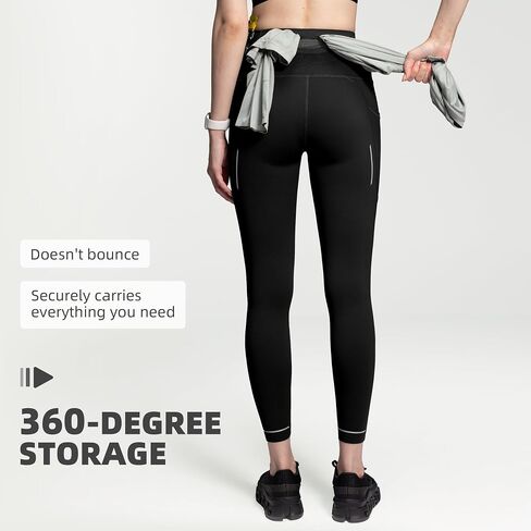 Running Leggings for Women with Pockets High Waisted Compression Workout Leggings Soft Tummy Control Gym Yoga Pants in Kuwait