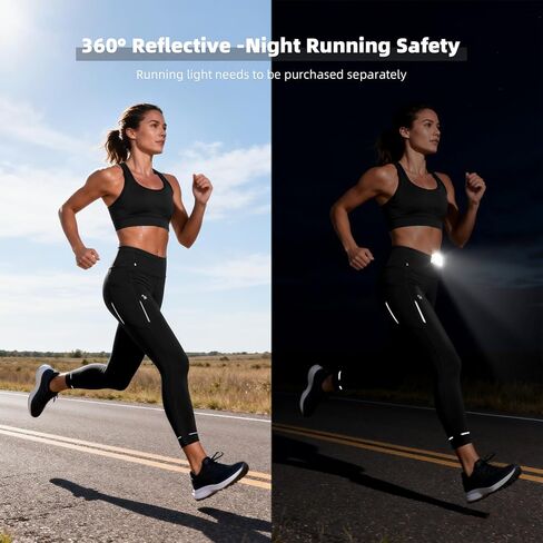 Running Leggings for Women with Pockets High Waisted Compression Workout Leggings Soft Tummy Control Gym Yoga Pants in Kuwait