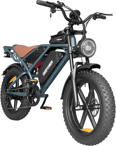 Rideon Electric Bike for Adults，Peak 1500W Motor，Up to 32MPH,48V 20AH/35AH/60AH Battery,20" Fat Tire Electric Dirt Bike Commuting Off Road Ebike, 7-Speed E-Bike in Saudi Arabia