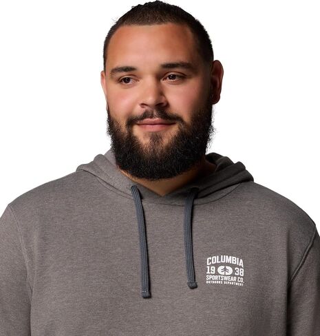 Columbia Mens Trek Graphic Hoodie, Charcoal Heather/Outdoor Arch, 6X in Kuwait