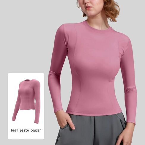 Long Sleeve Workout Tops for Women Yoga Long Sleeve Athletic Compression Shirts for Women in Saudi Arabia