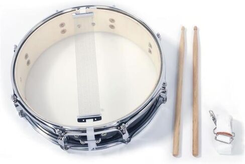 13 INCH Professional Snare Drum Set for Beginners and Drummers, Piccolo Drum Kit with Drumsticks, Drum Key & Strap, Glossy Black Finish in Saudi Arabia
