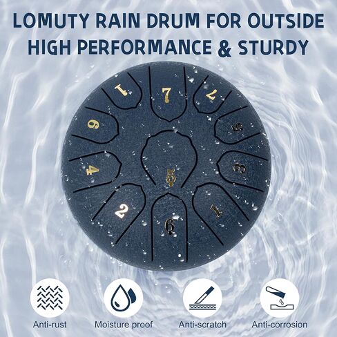 طبلة اللسان الفولاذية 6 بوصة 11 ملاحظة، طبلة المطر للحديقة الخارجية، طبلة اللسان الرئيسية رنين المطر في الخارج للمبتدئين في اليوغا والتأمل (وردي) in Kuwait