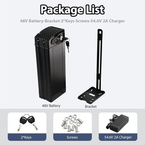 48V 13Ah 20Ah Ebike Lithium Battery for Folding Electric,Compatible with 100W-1000W Motors Bike,Aluminum Alloy Safety Enclosure,Safety Lock,Screws,30A BMS,54.6V 2A Fast Charger(48V 20Ah) in Saudi Arabia