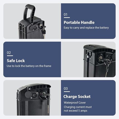 48V 13Ah 20Ah Ebike Lithium Battery for Folding Electric,Compatible with 100W-1000W Motors Bike,Aluminum Alloy Safety Enclosure,Safety Lock,Screws,30A BMS,54.6V 2A Fast Charger(48V 20Ah) in Saudi Arabia