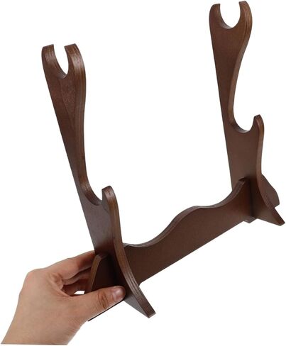 Multi-layer Woodwind Instrument Display Rack Flute and Piccolo Desktop Stand Organizer Space-saving Design Protective Wood Shelves for Home Decor in Kuwait