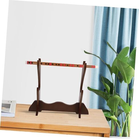 Multi-layer Woodwind Instrument Display Rack Flute and Piccolo Desktop Stand Organizer Space-saving Design Protective Wood Shelves for Home Decor in Kuwait