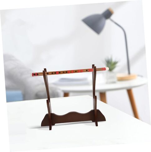Multi-layer Woodwind Instrument Display Rack Flute and Piccolo Desktop Stand Organizer Space-saving Design Protective Wood Shelves for Home Decor in Kuwait