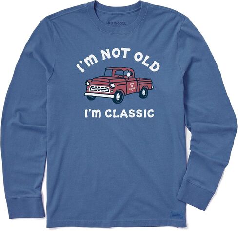 الحياة جيدة. تي شيرت I'm Classic Pickup بأكمام طويلة للرجال، باللون الأزرق العتيق in Saudi Arabia
