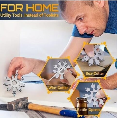 16-in-1 Multi-function Wrench With Screwdriver Function And Bottle Opener Bicycle Spoke Wrench - Portable Can Be Attached To A Key Ring in Saudi Arabia