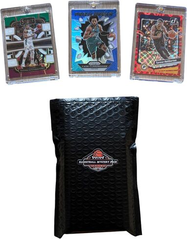 Basketball Mystery Pack | 3 Cards | Each in Magnetic Card Holder | Look for Patches, Autos, Numbered, Parallels, Inserts in Saudi Arabia