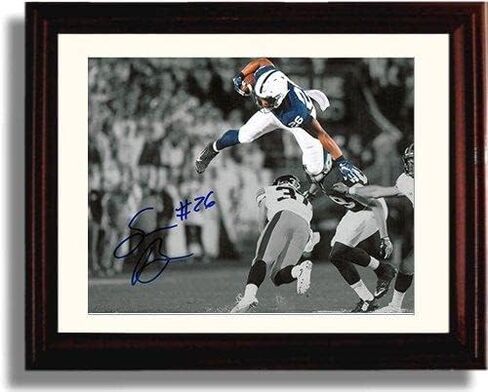 Generic Penn State Football - Saquon Barkley The Leap Autograph Promo Print - Framed 8x10 Wall Art in Saudi Arabia
