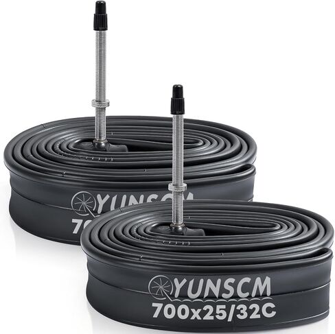 YUNSCM 2-PCS 700x25C/26C/28C/30C/32C Bike Tubes (25/32-622) FV80 Presta Valve, 700C Bicycle Inner Tubes Compatible 700 x 25C 700x26C 700x28C 700x30C 700x32C Road Gravel Bike Tire Tubes (G-296) in Saudi Arabia