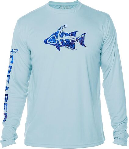 Spearfishing UV T-Shirt: UPF 50+ Long Sleeve Men’s Sun Protection, Rashguard for Scuba Diving, Fishing, Swim: Hogfish Camo in Saudi Arabia