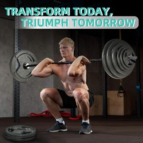 ألواح الوزن القياسية من الحديد الزهر من Fitvids تتضمن قضيبًا قياسيًا بطول 5 أقدام مع أقفال على شكل نجمة، ومجموعة بوزن 45 رطلًا (ألواح بوزن 35 رطلاً + أثقال بوزن 10 رطل)، وأنماط متعددة in Kuwait