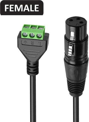 2 قطعة XLR ذكر/فيمالر موصل إلى 3 دبوس المسمار محطة كابل 30 سنتيمتر ، لحام XLR 3-Core محول كابل الصوت مع مفك البراغي in Kuwait