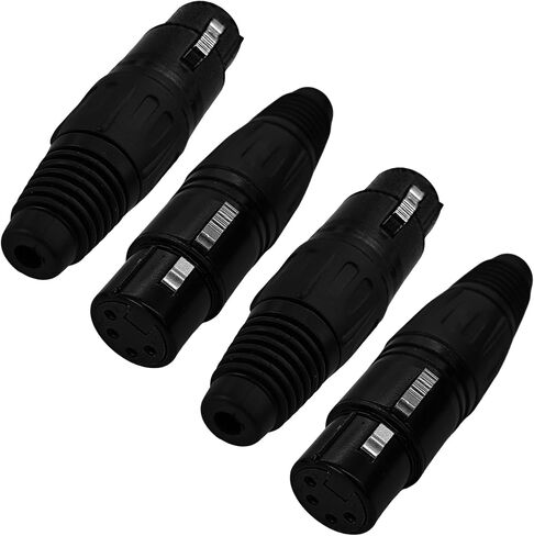 4Pcs 4 Pin XLR Male Plugs Connectors, 4 Pin XLR-M Plug Audio Mic Microphone Connector, Solder Type Replacement M-Plug Audio Socket, Microphone Audio Socket for High Conductivity in Saudi Arabia