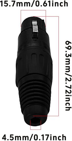 4Pcs 4 Pin XLR Male Plugs Connectors, 4 Pin XLR-M Plug Audio Mic Microphone Connector, Solder Type Replacement M-Plug Audio Socket, Microphone Audio Socket for High Conductivity in Saudi Arabia