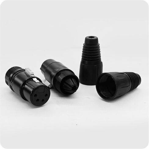 4Pcs 4 Pin XLR Male Plugs Connectors, 4 Pin XLR-M Plug Audio Mic Microphone Connector, Solder Type Replacement M-Plug Audio Socket, Microphone Audio Socket for High Conductivity in Saudi Arabia